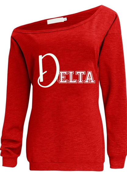 BIg D - Delta Off the Shoulder Sweatshirt